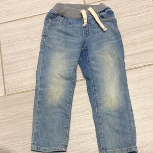GAP Kids Blue Denim Jeans with Gray Waistband